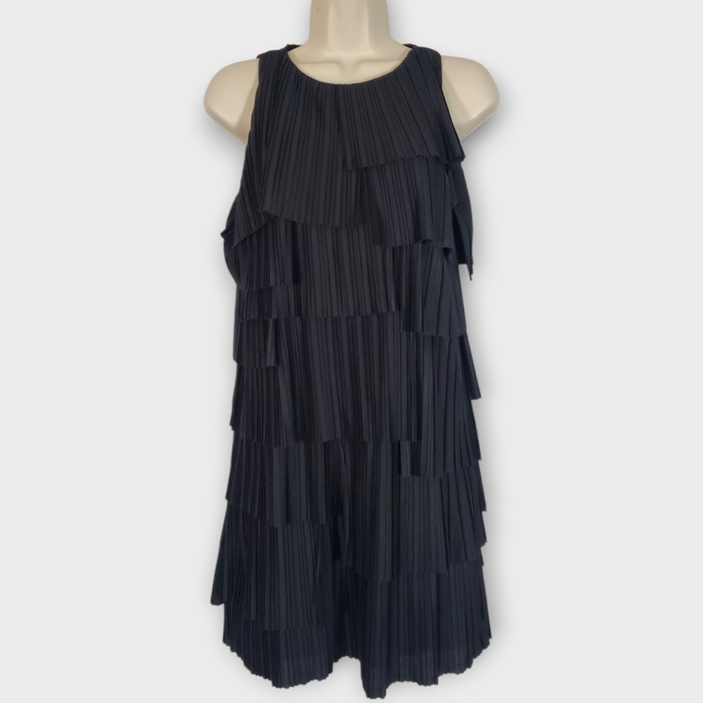 Banana Republic Women's Little Black Sleeveless Pleated Dress Size Extra Small